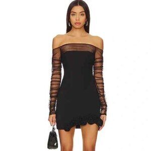 Camila Coelho Thais Mini Dress in Black